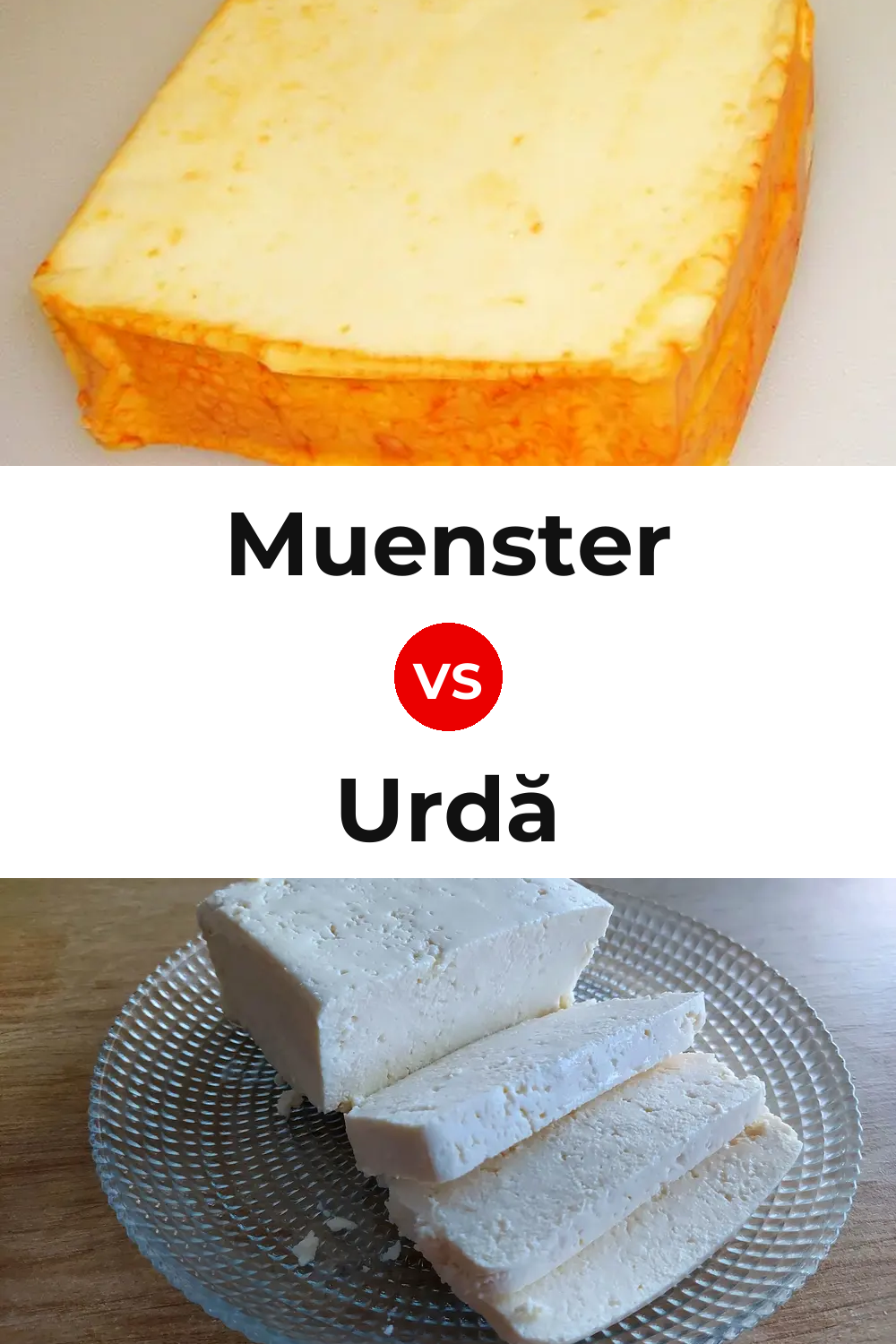 Muenster Cheese vs Urdă Cheese Pinterest comparison
