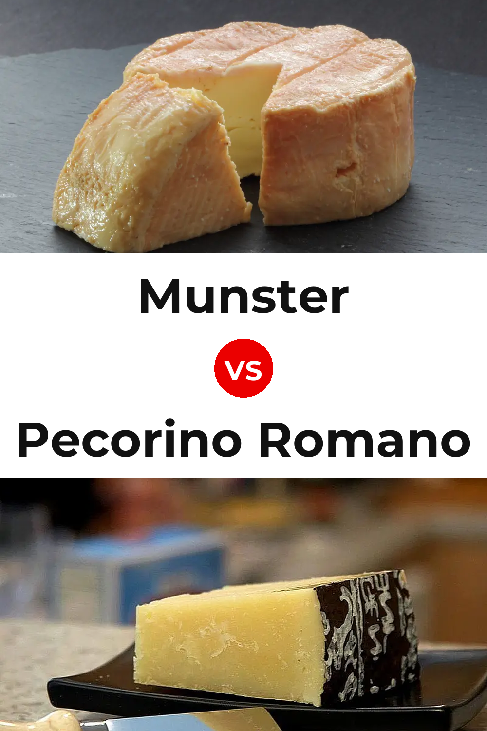Munster Cheese vs Pecorino Romano Cheese Pinterest comparison