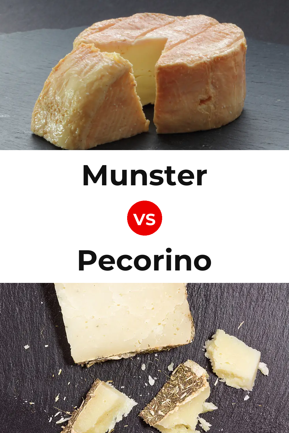 Munster Cheese vs Pecorino Cheese Pinterest comparison