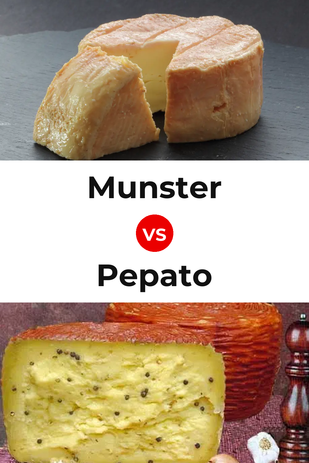 Munster Cheese vs Pepato Cheese Pinterest comparison