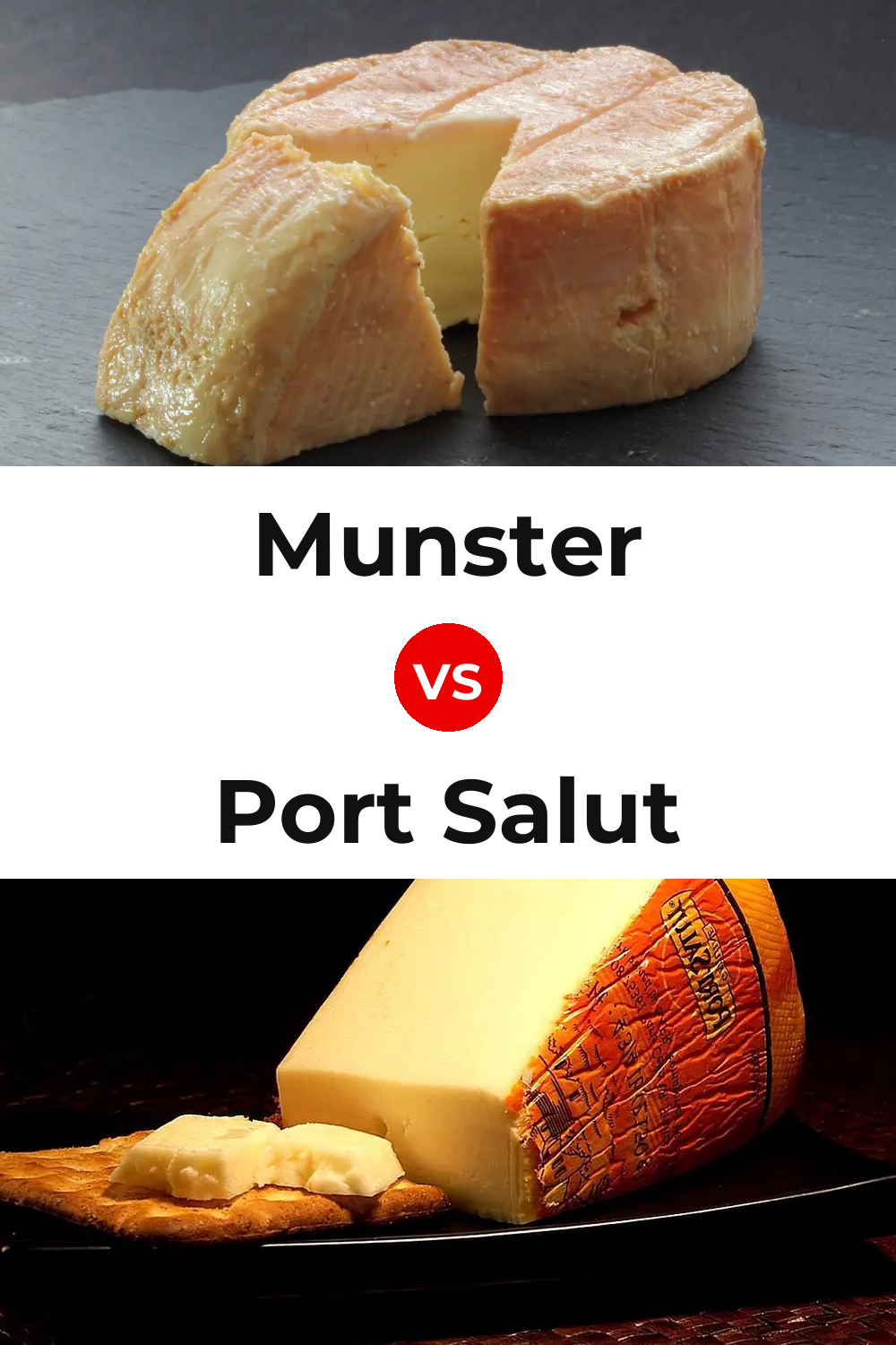 Munster Cheese vs Port Salut Cheese Pinterest comparison