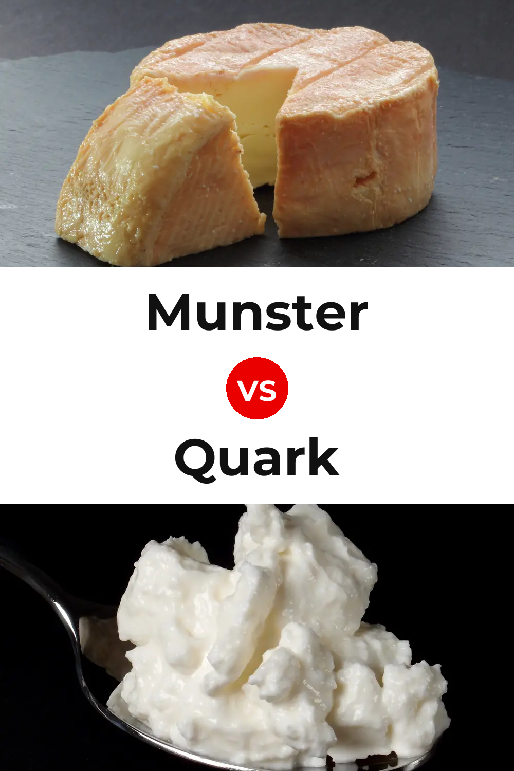Munster Cheese vs Quark Cheese Pinterest comparison