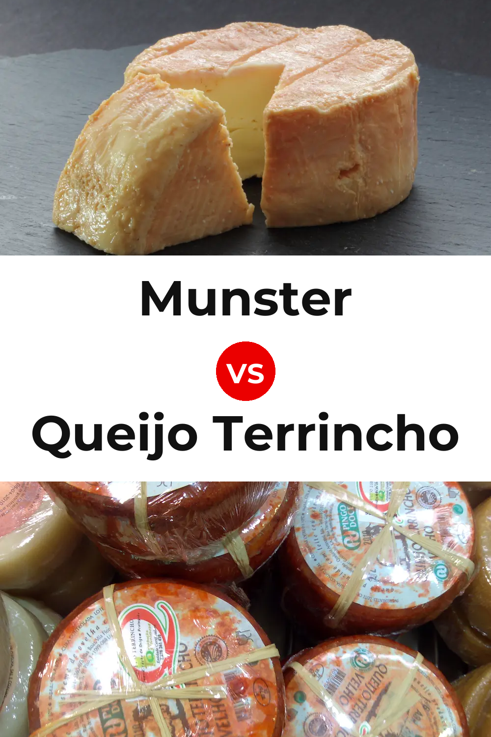 Munster Cheese vs Queijo Terrincho Pinterest comparison