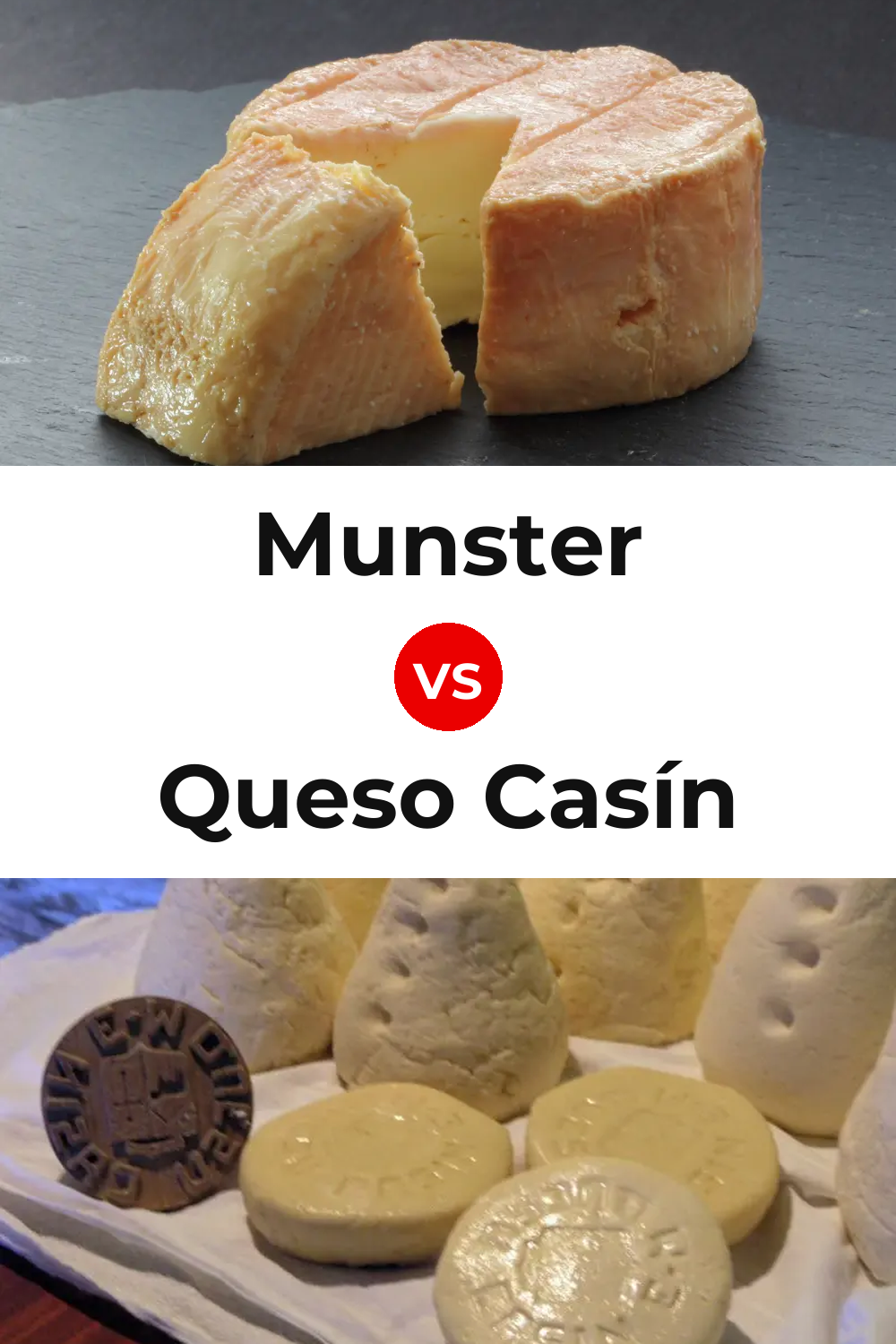 Munster Cheese vs Queso Casín Pinterest comparison