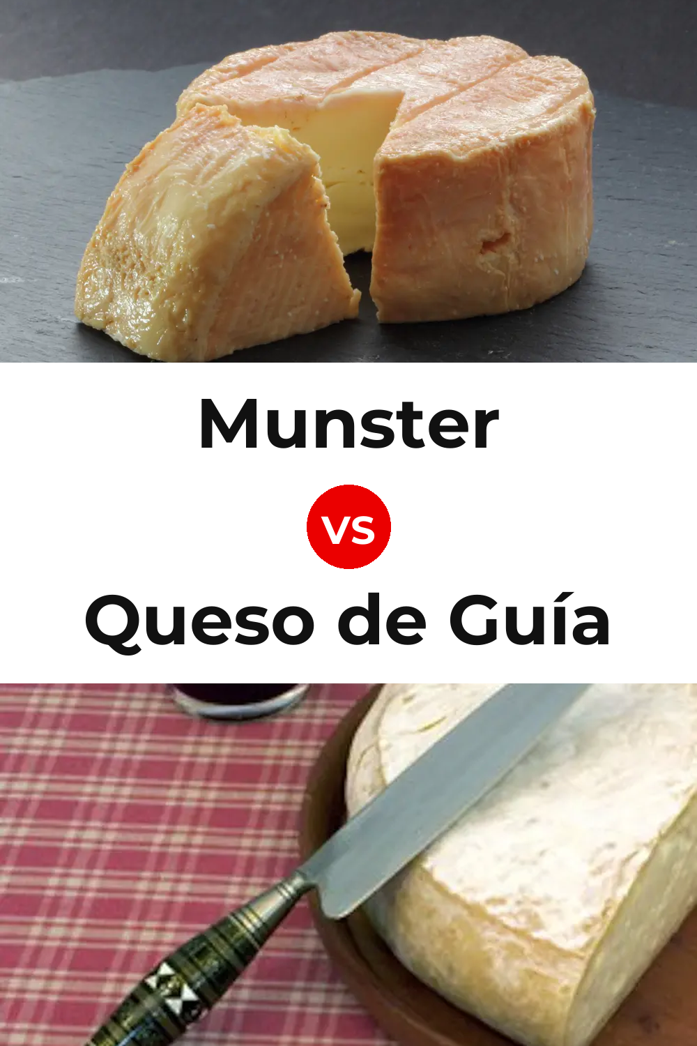 Munster Cheese vs Queso de Guía Pinterest comparison