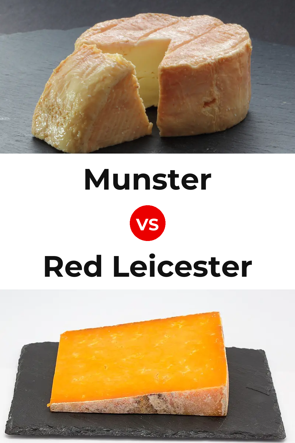 Munster Cheese vs Red Leicester Cheese Pinterest comparison
