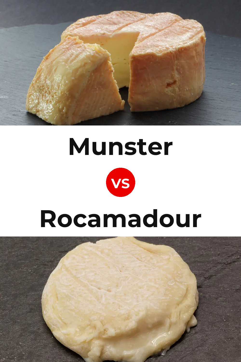 Munster Cheese vs Rocamadour Cheese Pinterest comparison