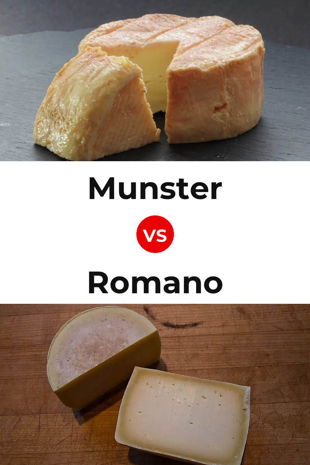 Munster Cheese vs Romano Cheese Pinterest comparison