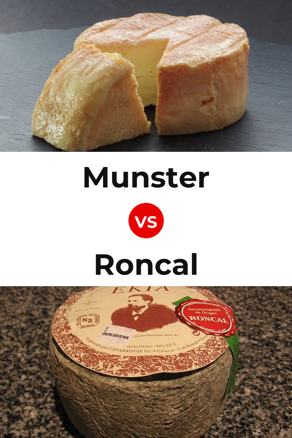 Munster Cheese vs Roncal Cheese Pinterest comparison