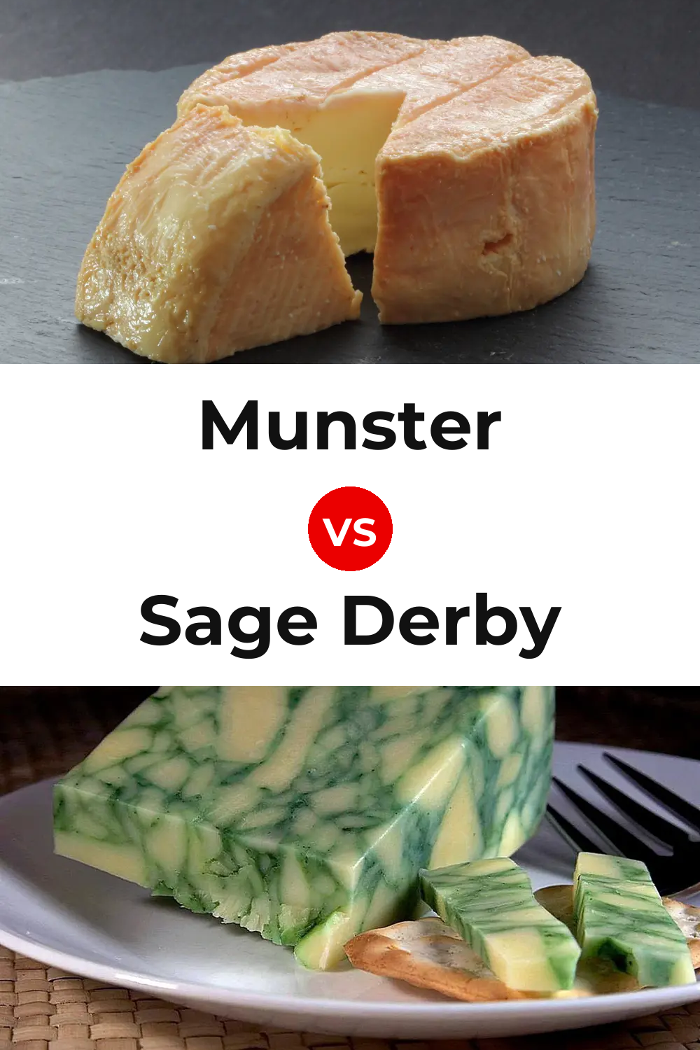 Munster Cheese vs Sage Derby Cheese Pinterest comparison
