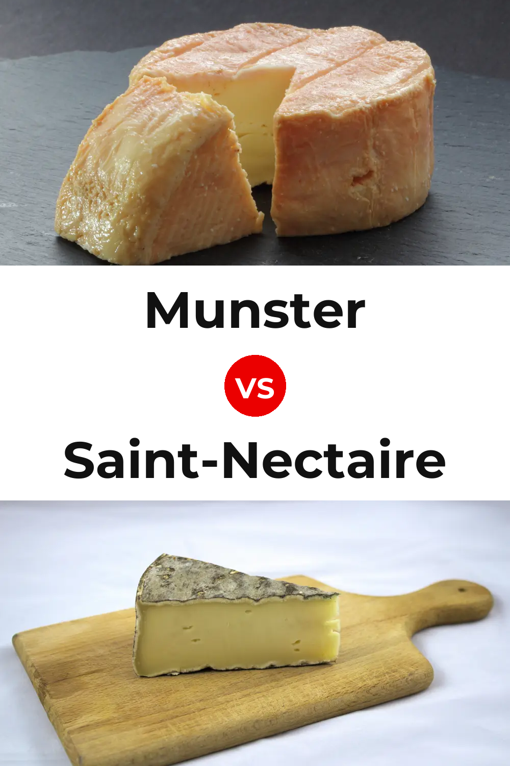 Munster Cheese vs Saint-Nectaire Cheese Pinterest comparison