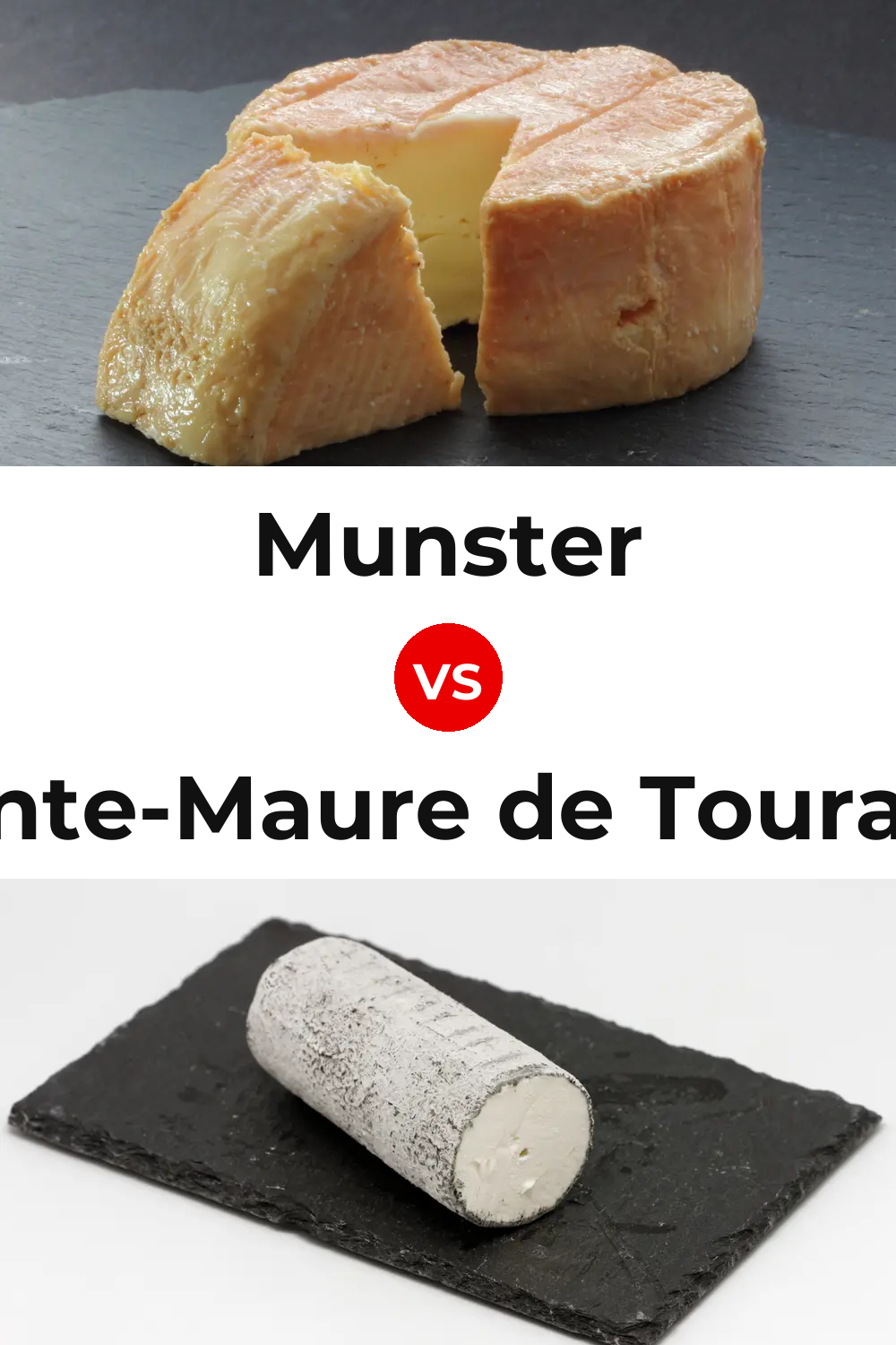 Munster Cheese vs Sainte-Maure de Touraine Cheese Pinterest comparison