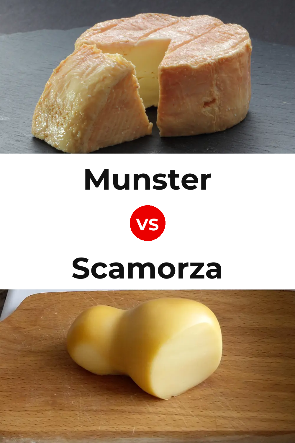 Munster Cheese vs Scamorza Cheese Pinterest comparison