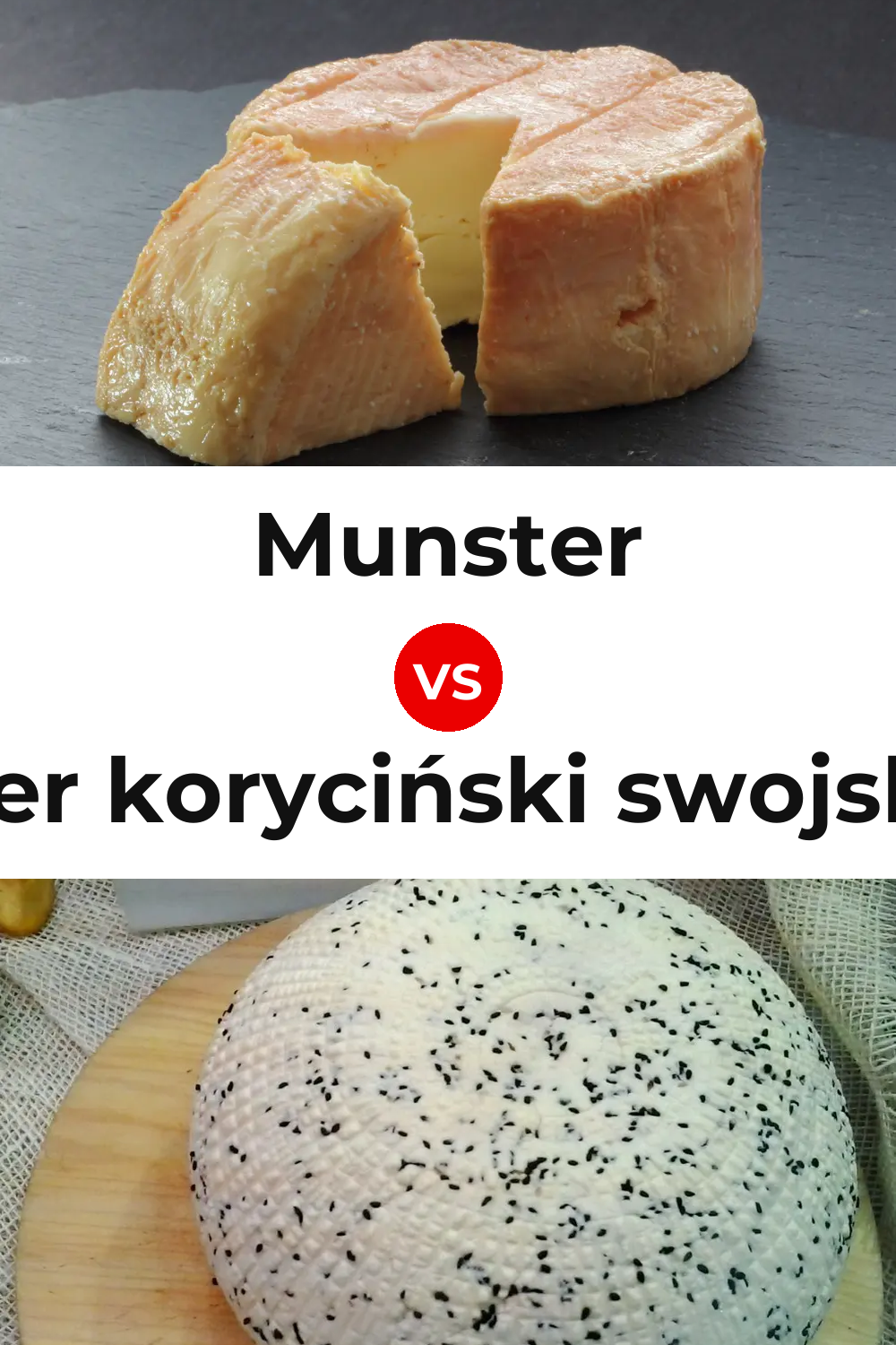 Munster Cheese vs Ser koryciński swojski Cheese Pinterest comparison