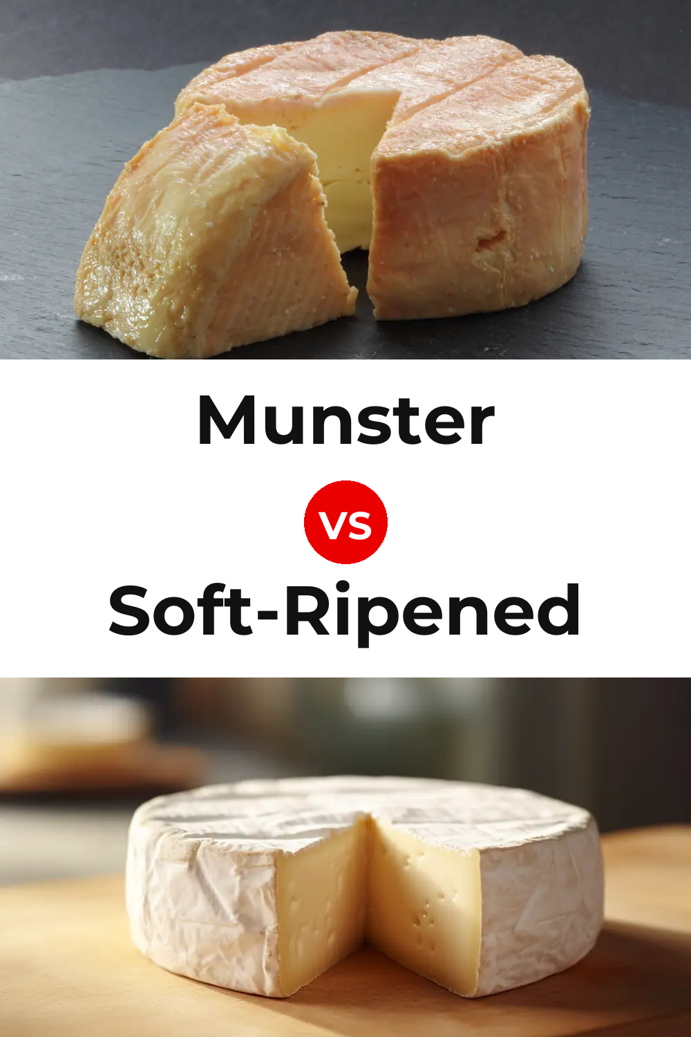 Munster Cheese vs Soft-Ripened Cheese Pinterest comparison