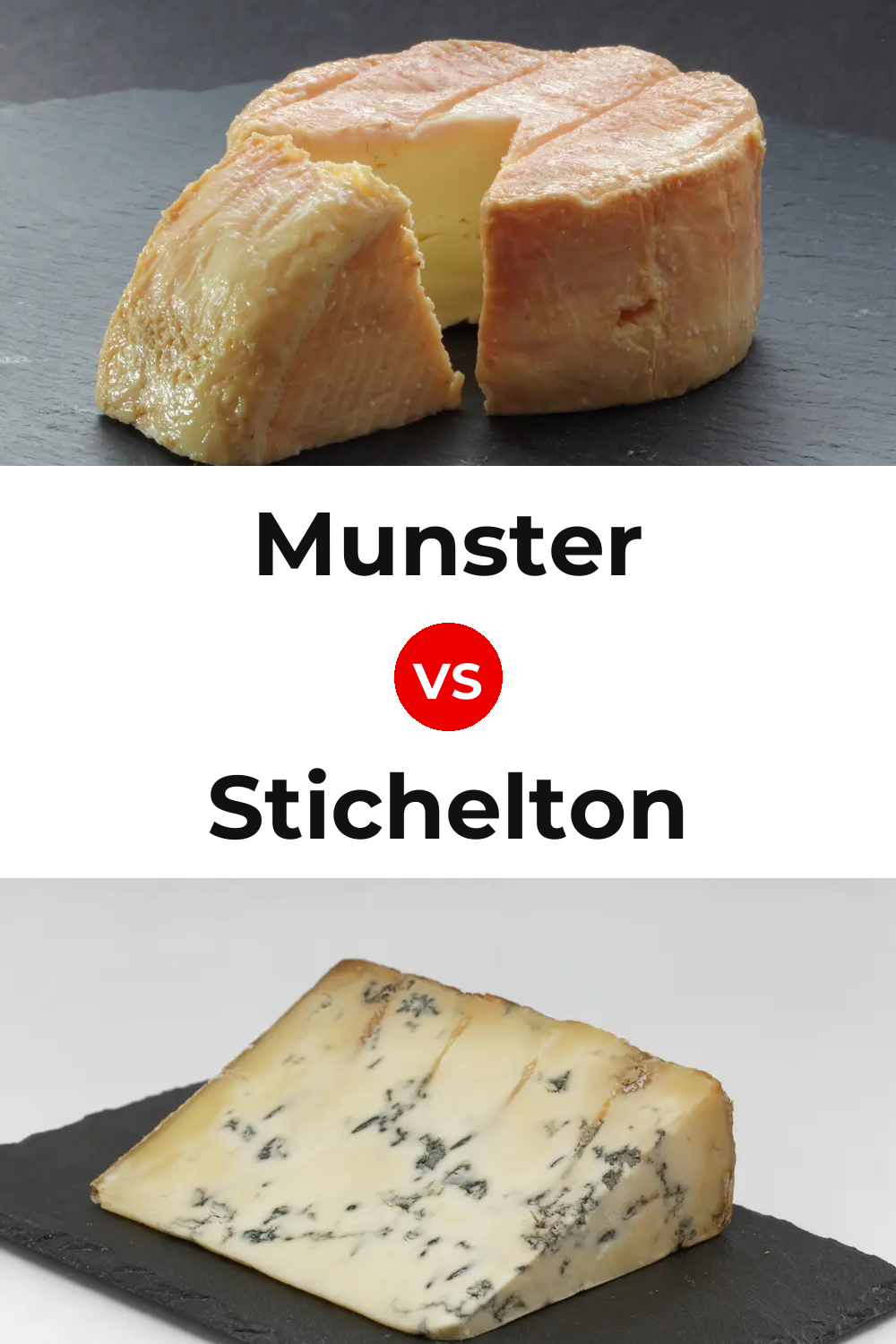 Munster Cheese vs Stichelton Cheese Pinterest comparison
