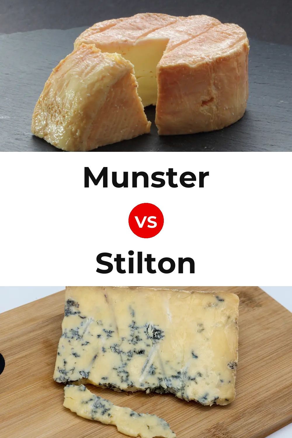 Munster Cheese vs Stilton Cheese Pinterest comparison