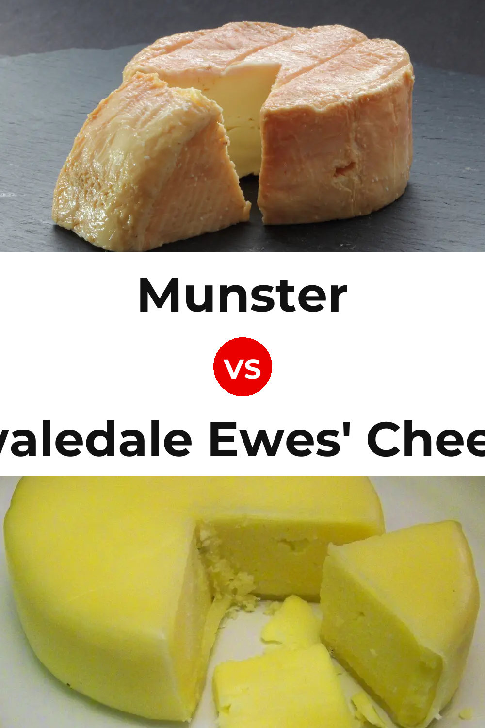 Munster Cheese vs Swaledale Ewes' Cheese Pinterest comparison