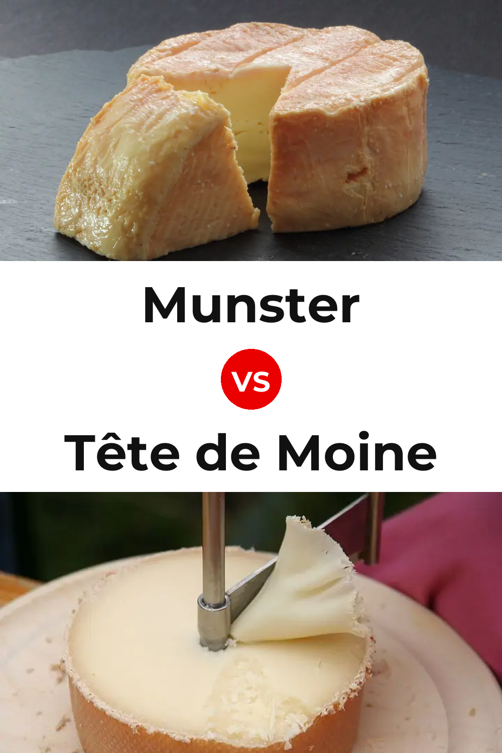 Munster Cheese vs Tête de Moine Cheese Pinterest comparison