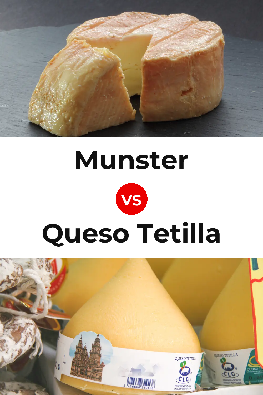 Munster Cheese vs Queso Tetilla Pinterest comparison