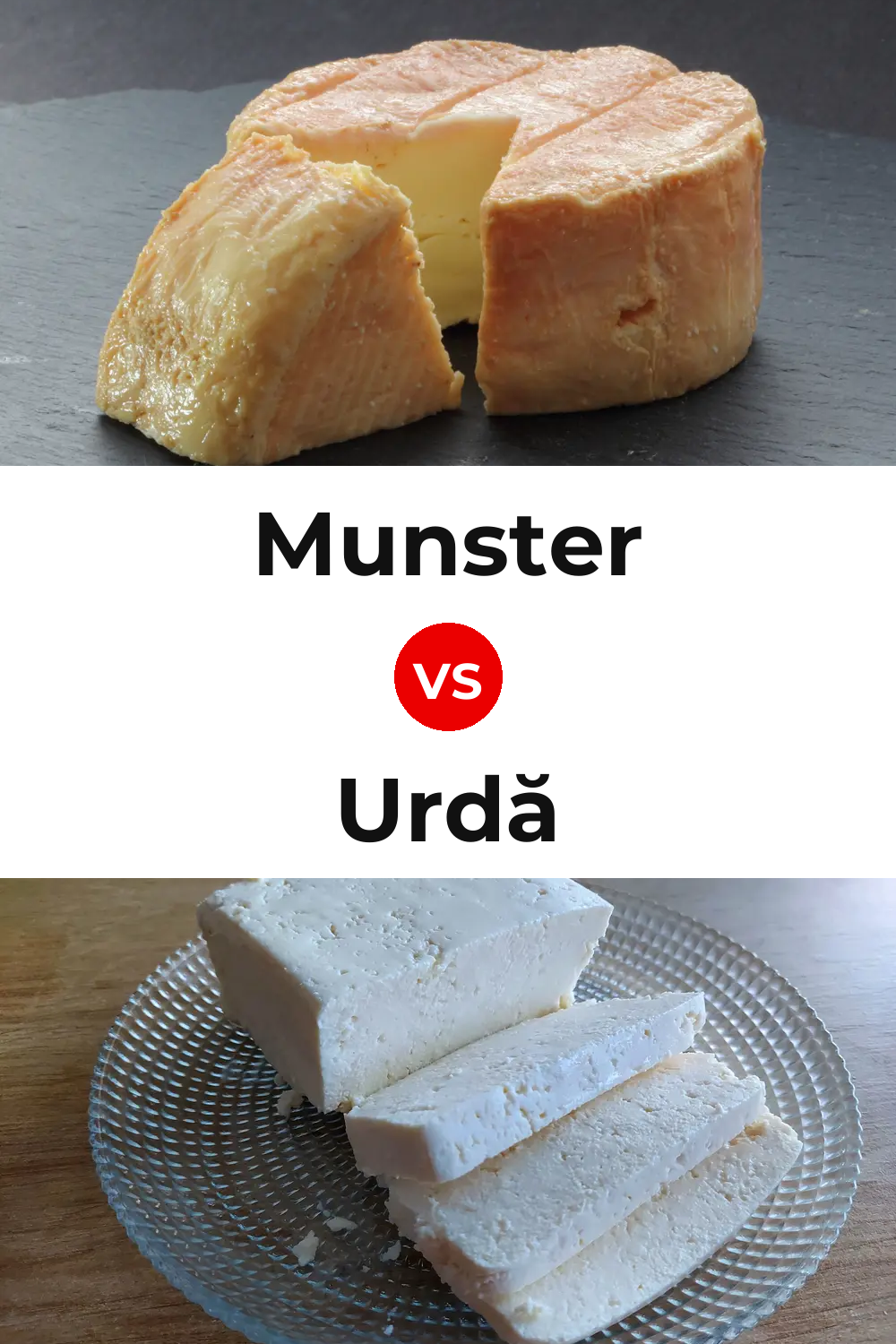 Munster Cheese vs Urdă Cheese Pinterest comparison