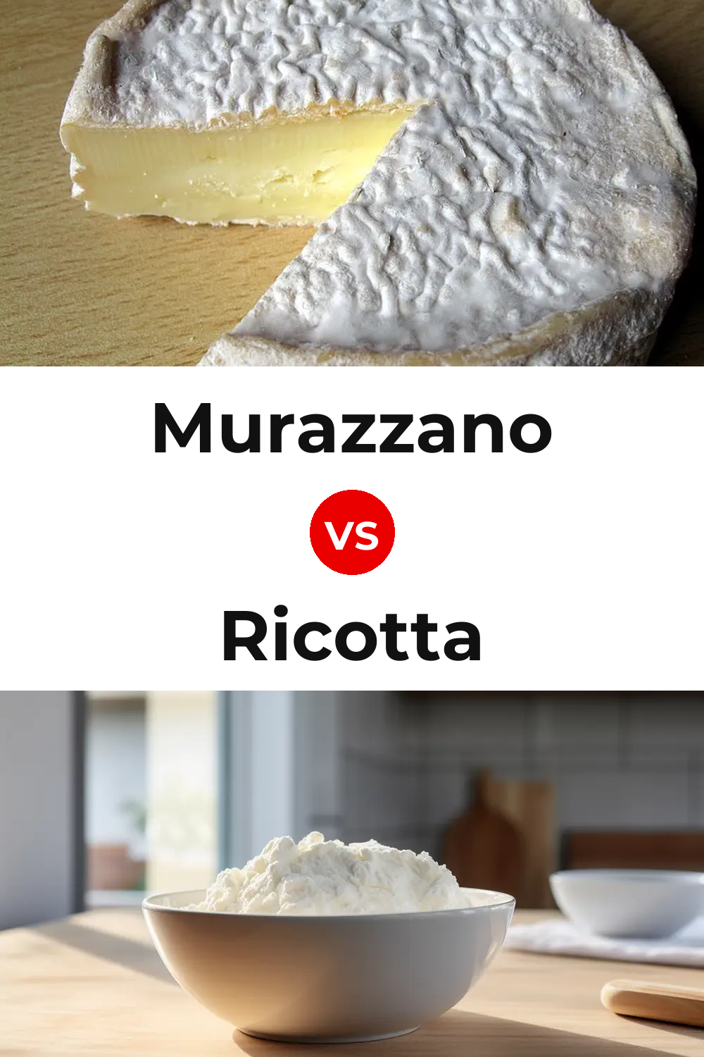 Murazzano Cheese vs Ricotta Cheese Pinterest comparison