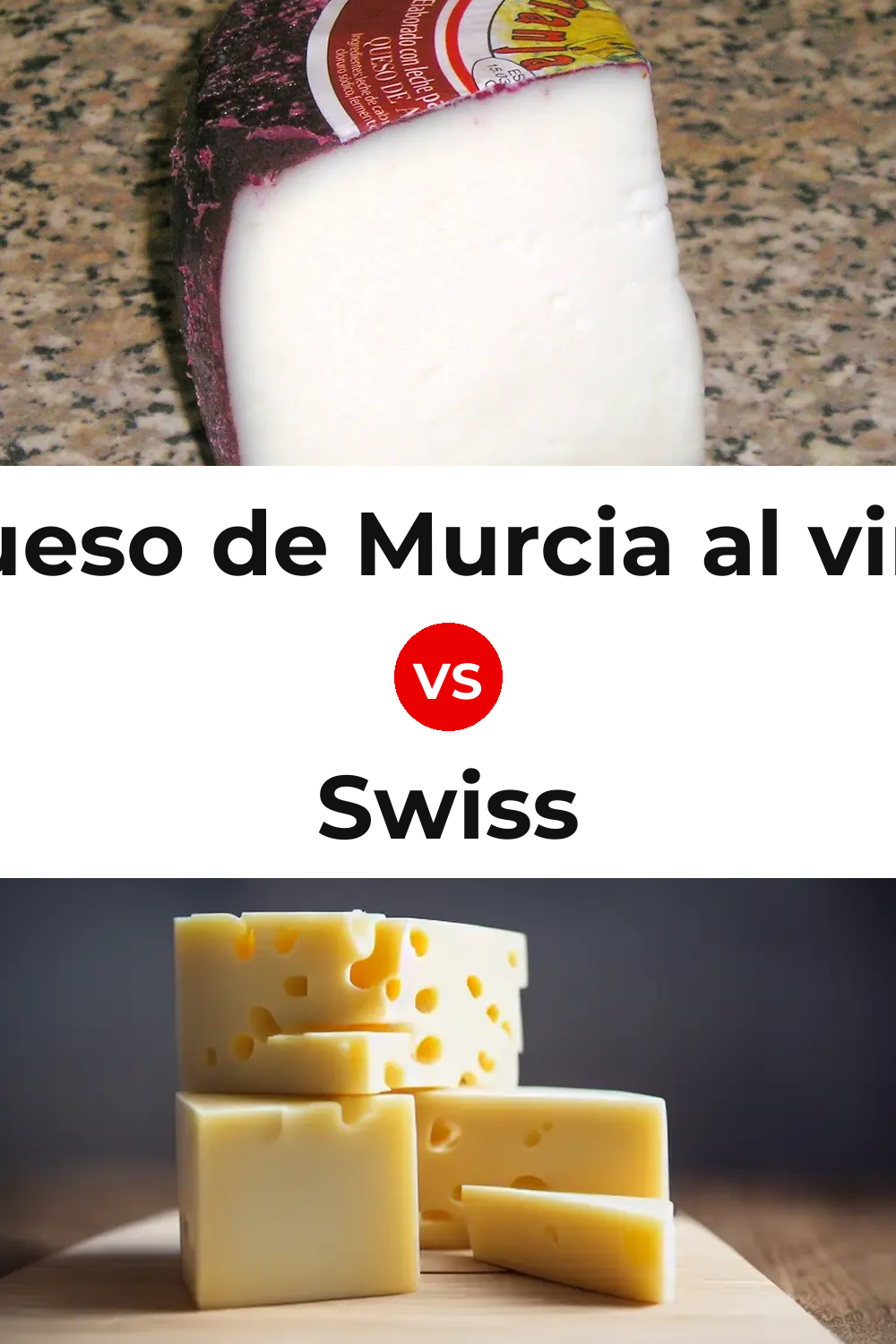 Queso de Murcia al vino vs Swiss Cheese Pinterest comparison