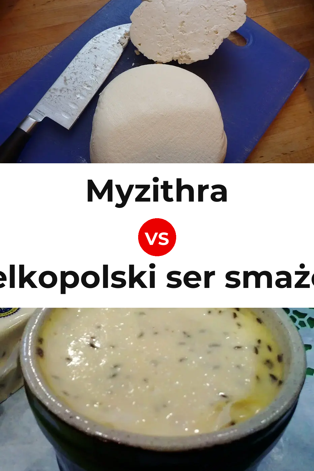 Myzithra Cheese vs Wielkopolski ser smażony Cheese Pinterest comparison