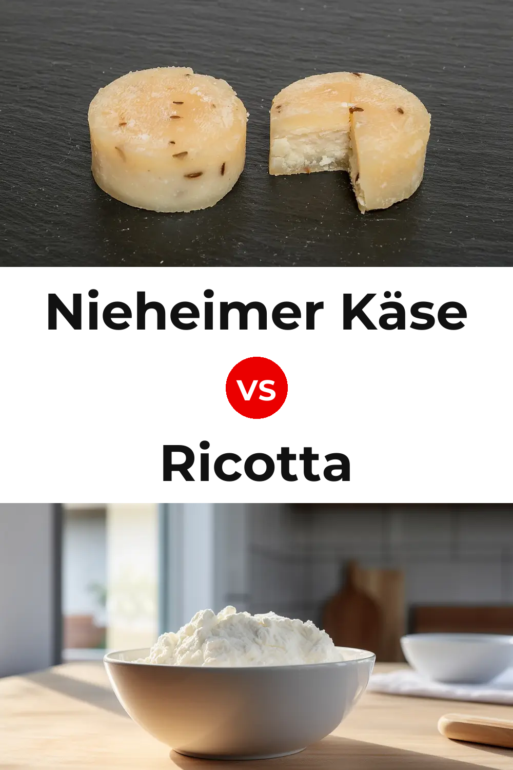 Nieheimer Käse Cheese vs Ricotta Cheese Pinterest comparison