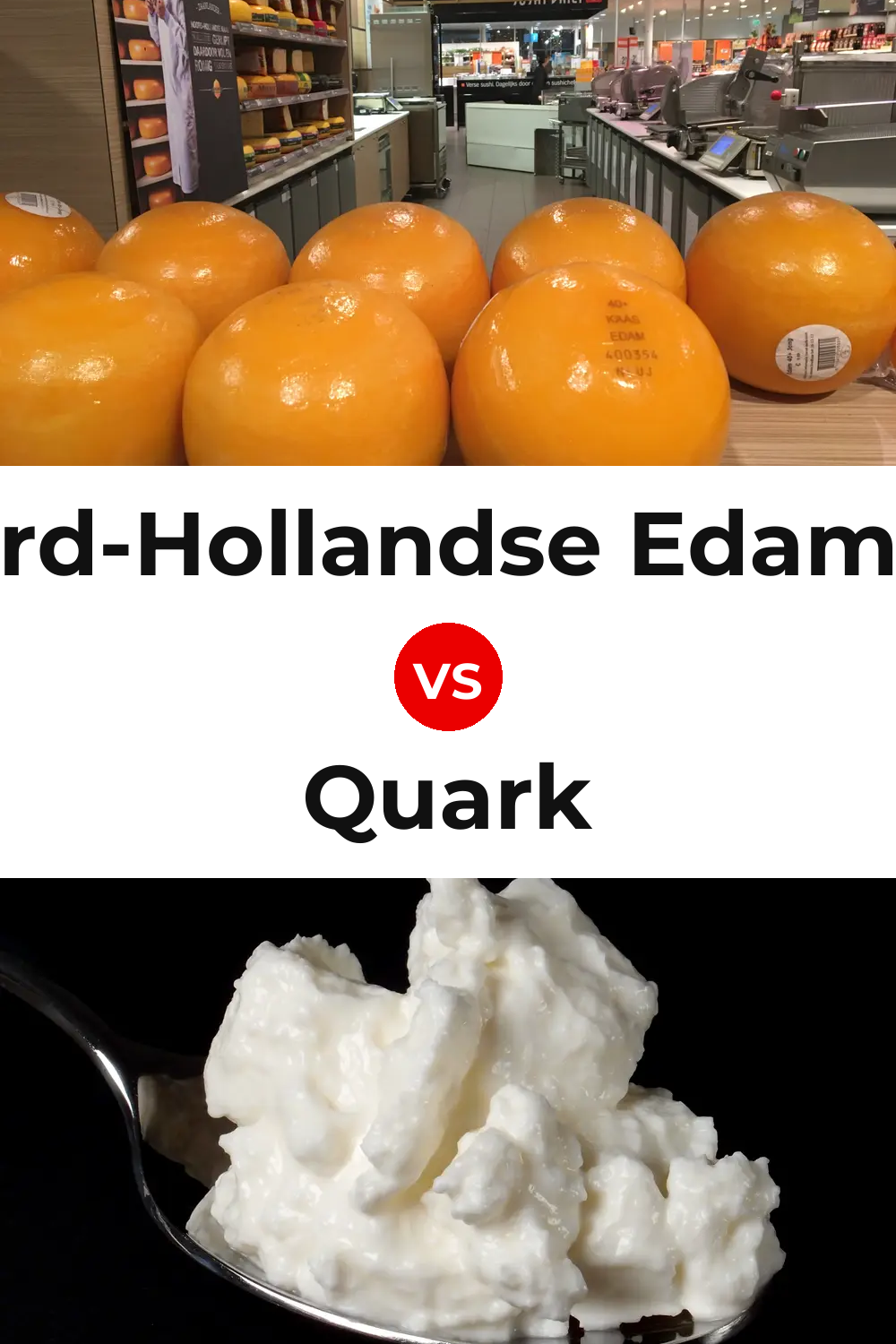 Noord-Hollandse Edammer Cheese vs Quark Cheese Pinterest comparison