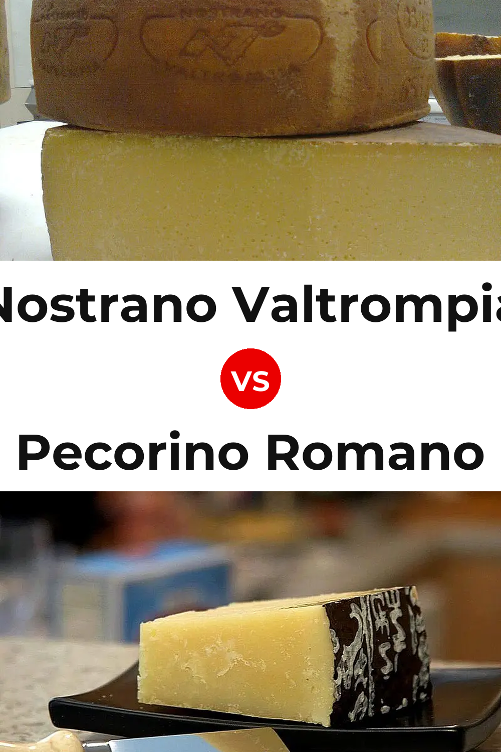 Nostrano Valtrompia Cheese vs Pecorino Romano Cheese Pinterest comparison