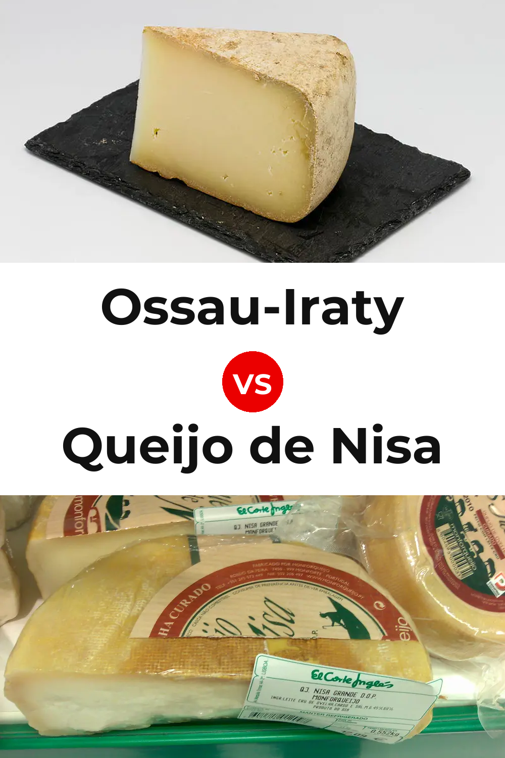 Ossau-Iraty Cheese vs Queijo de Nisa Pinterest comparison
