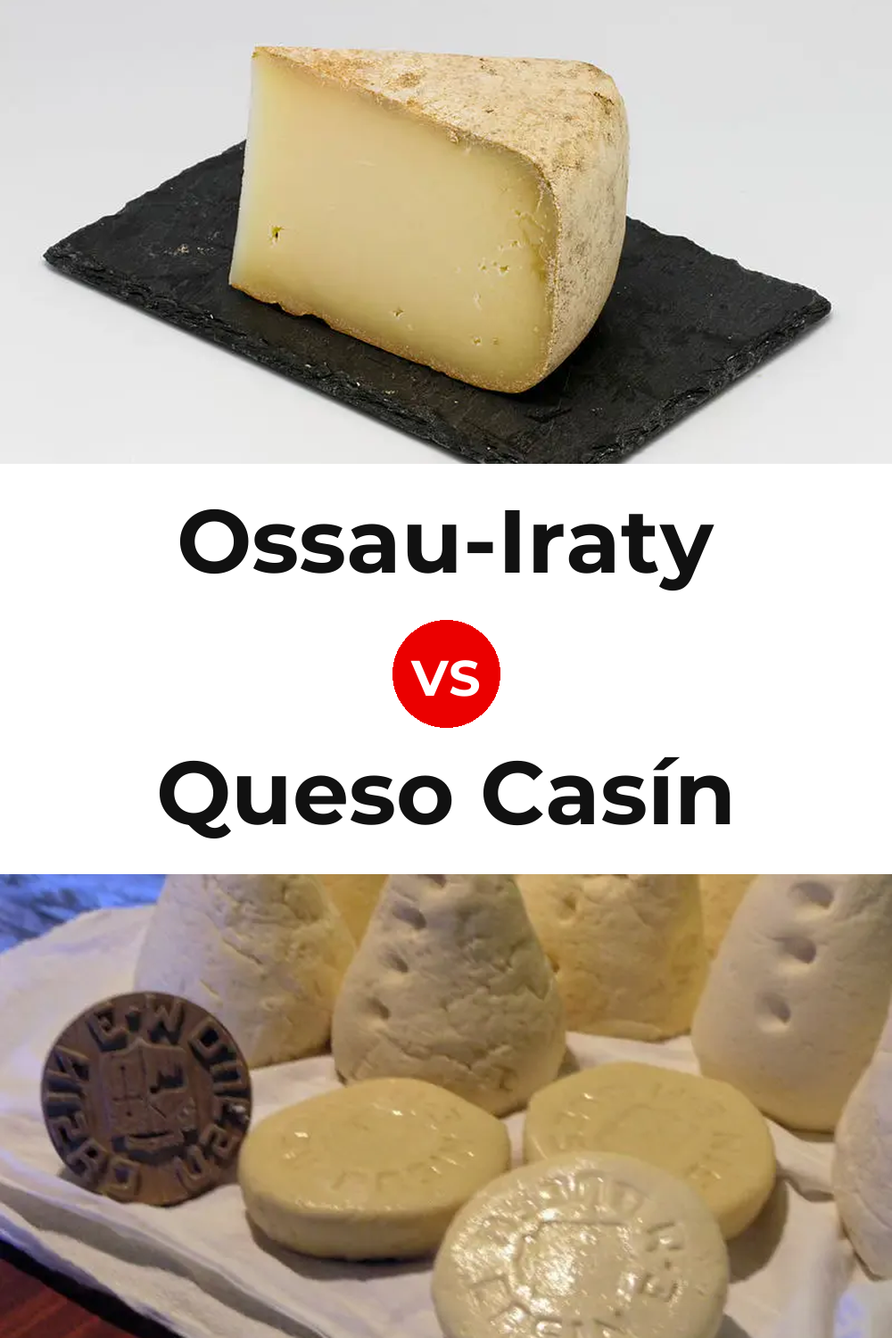 Ossau-Iraty Cheese vs Queso Casín Pinterest comparison
