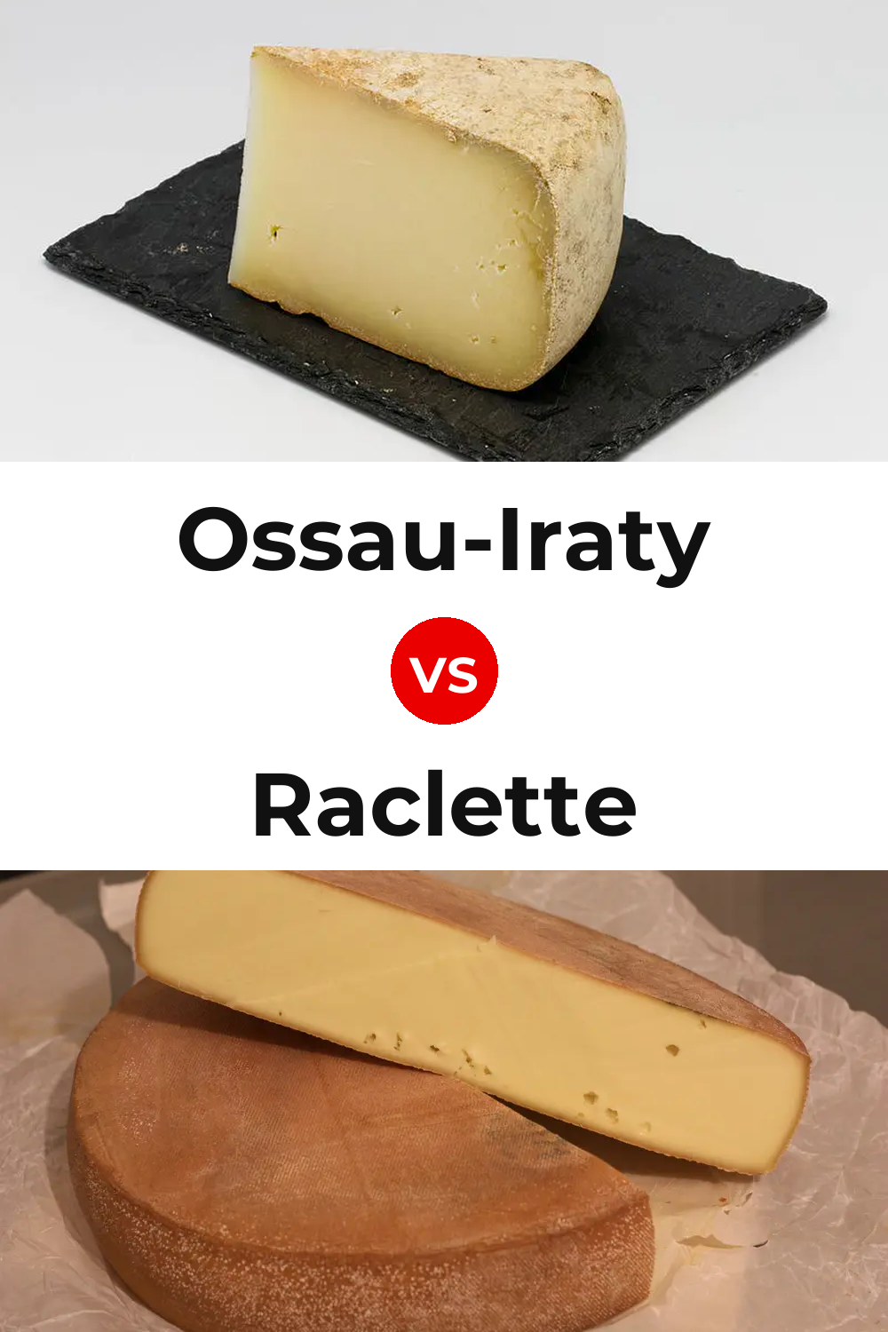 Ossau-Iraty Cheese vs Raclette Cheese Pinterest comparison
