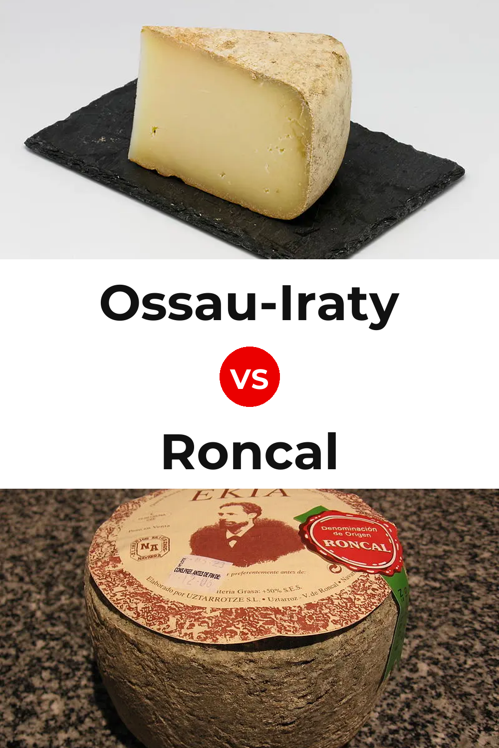 Ossau-Iraty Cheese vs Roncal Cheese Pinterest comparison