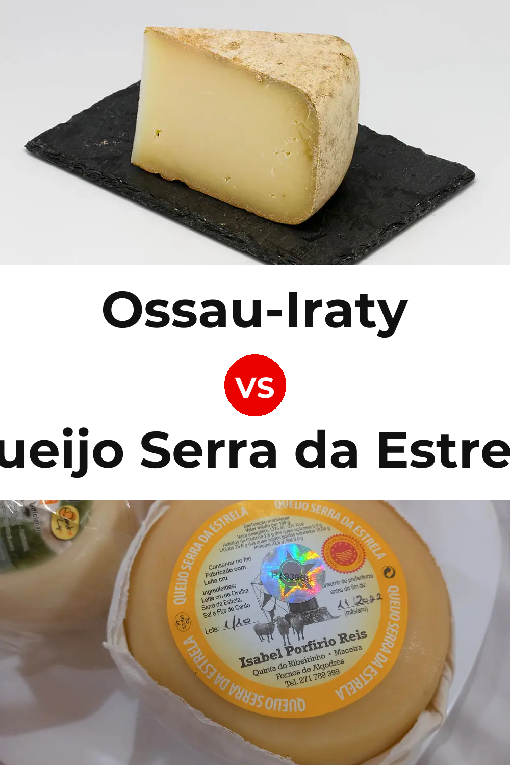 Ossau-Iraty Cheese vs Queijo Serra da Estrela Pinterest comparison