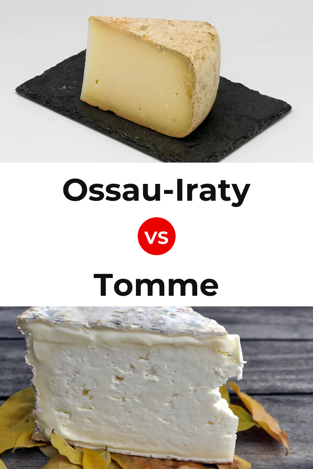 Ossau-Iraty Cheese vs Tomme Cheese Pinterest comparison