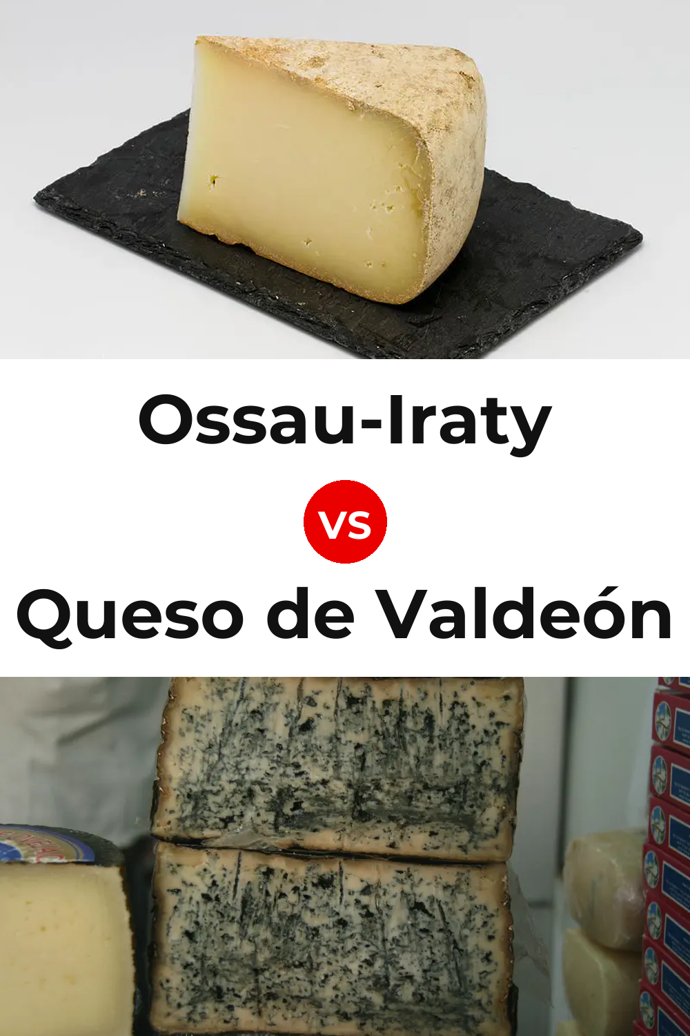 Ossau-Iraty Cheese vs Queso de Valdeón Pinterest comparison