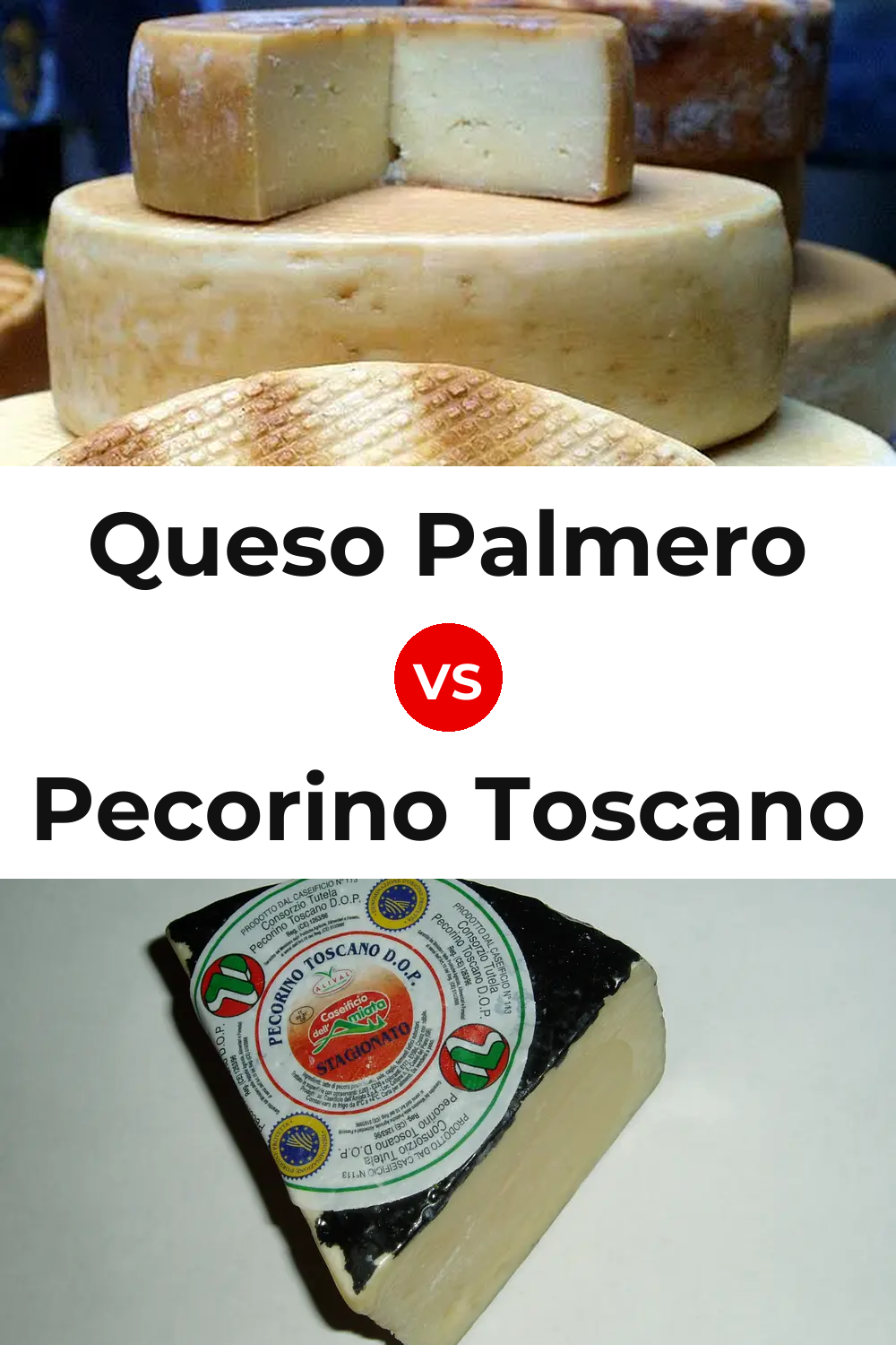 Queso Palmero vs Pecorino Toscano Cheese Pinterest comparison