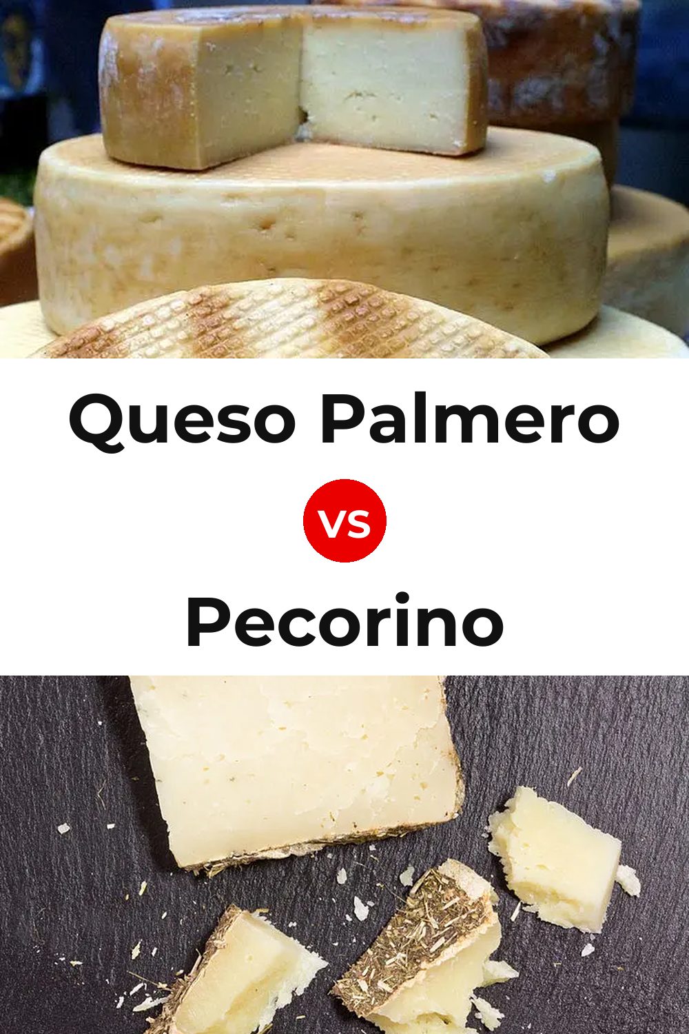 Queso Palmero vs Pecorino Cheese Pinterest comparison