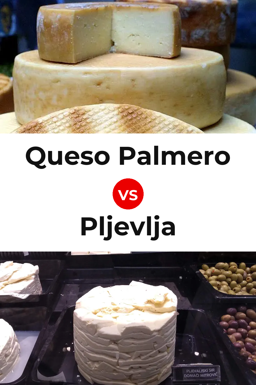 Queso Palmero vs Pljevlja Cheese Pinterest comparison