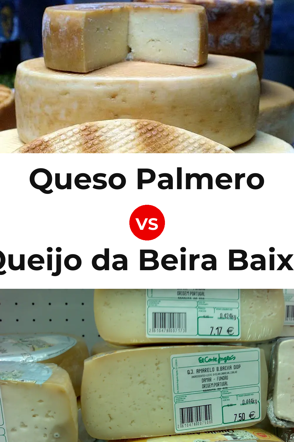 Queso Palmero vs Queijo da Beira Baixa Pinterest comparison