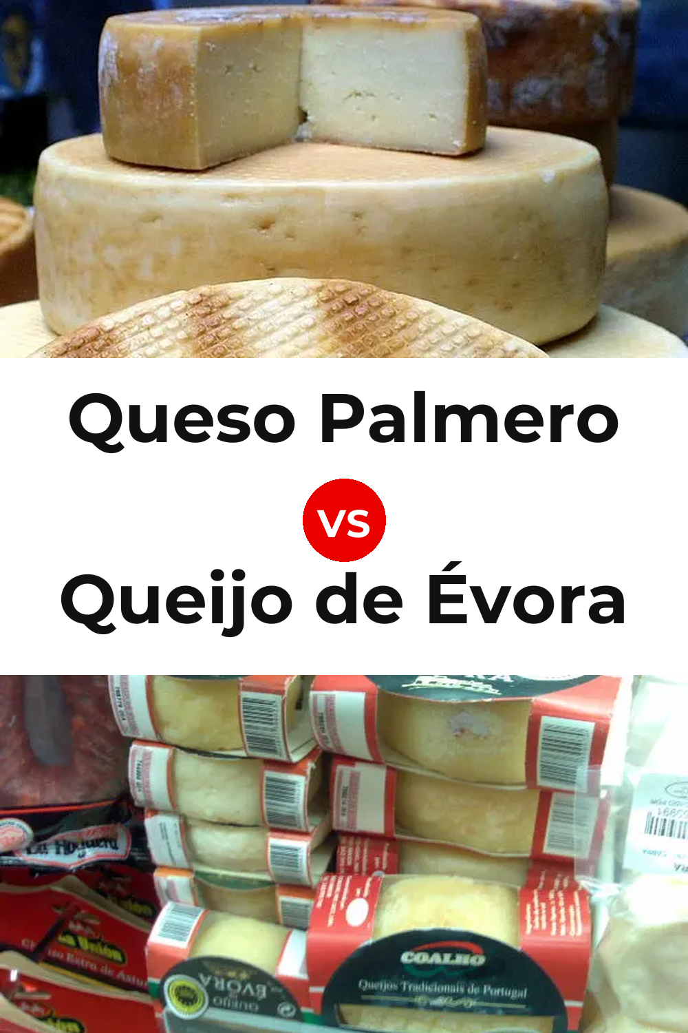 Queso Palmero vs Queijo de Évora Pinterest comparison