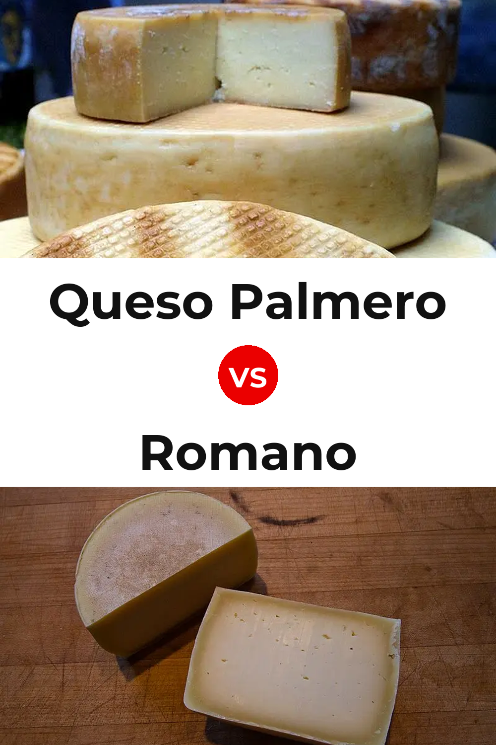 Queso Palmero vs Romano Cheese Pinterest comparison