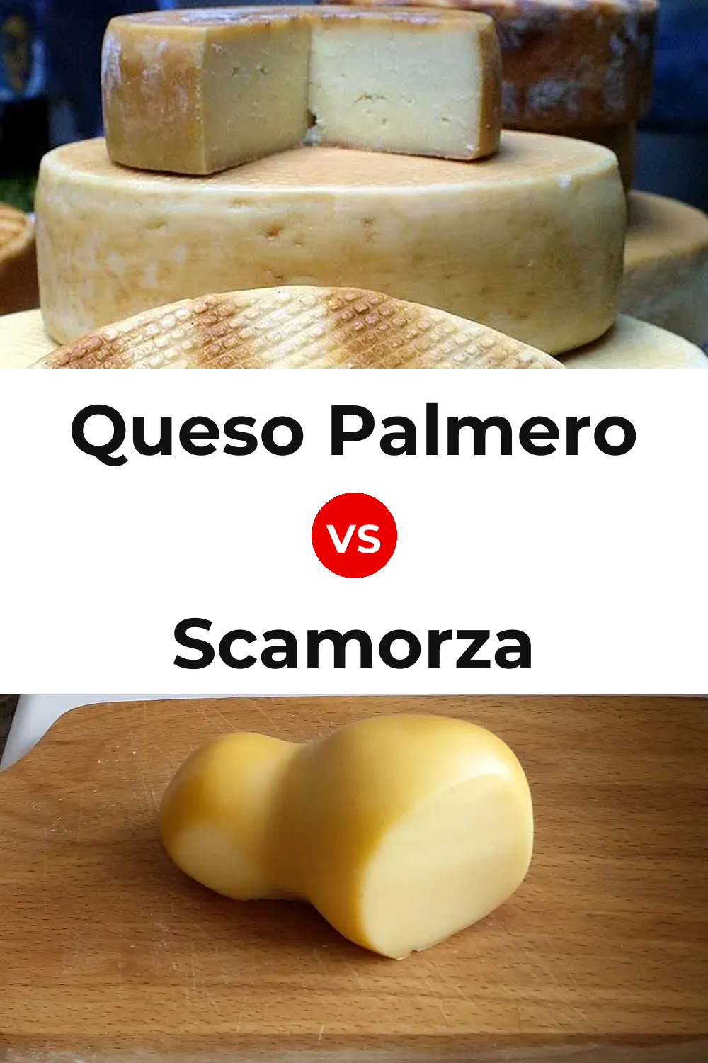Queso Palmero vs Scamorza Cheese Pinterest comparison