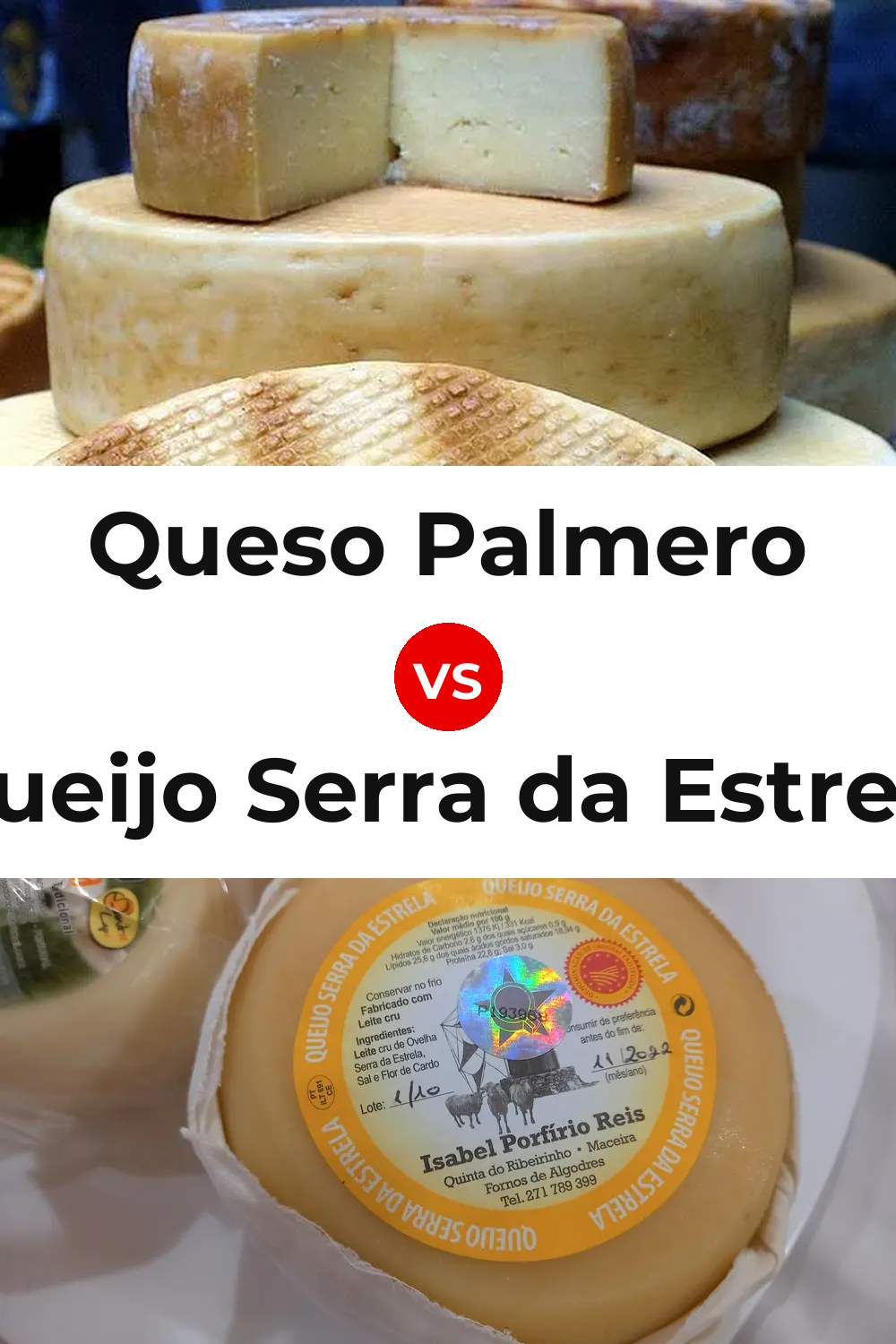 Queso Palmero vs Queijo Serra da Estrela Pinterest comparison