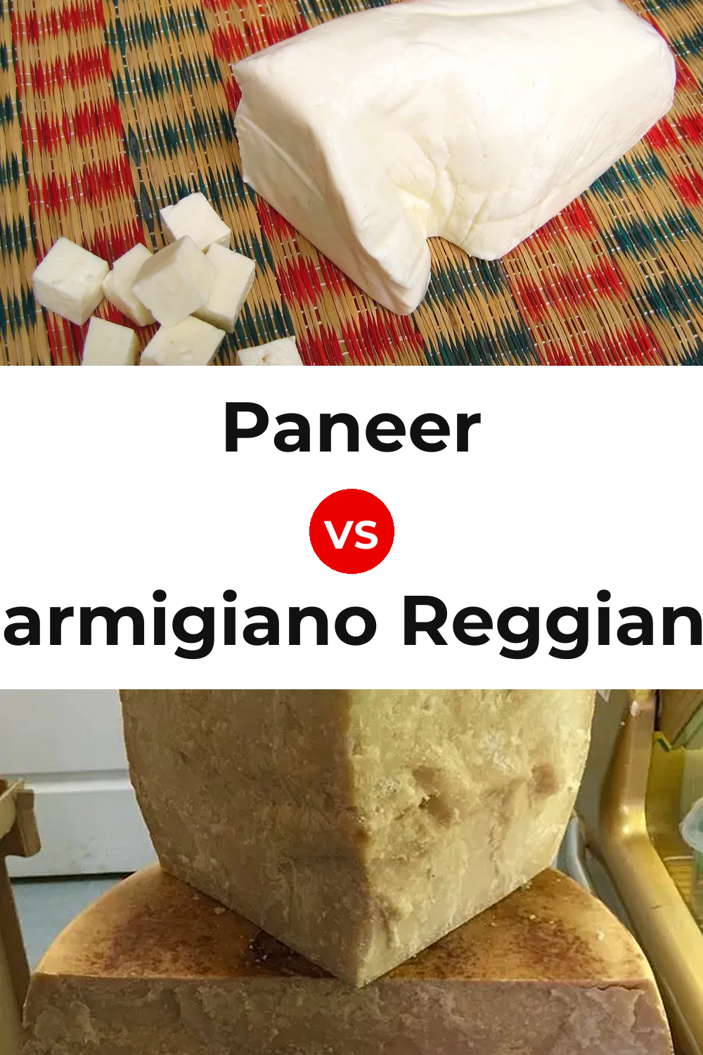 Paneer Cheese vs Parmigiano Reggiano Cheese Pinterest comparison