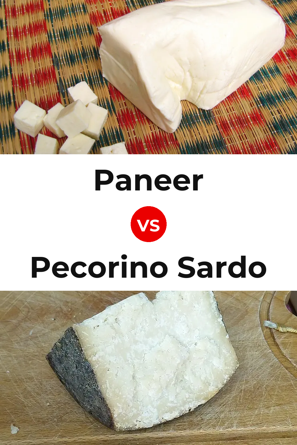 Paneer Cheese vs Pecorino Sardo Cheese Pinterest comparison