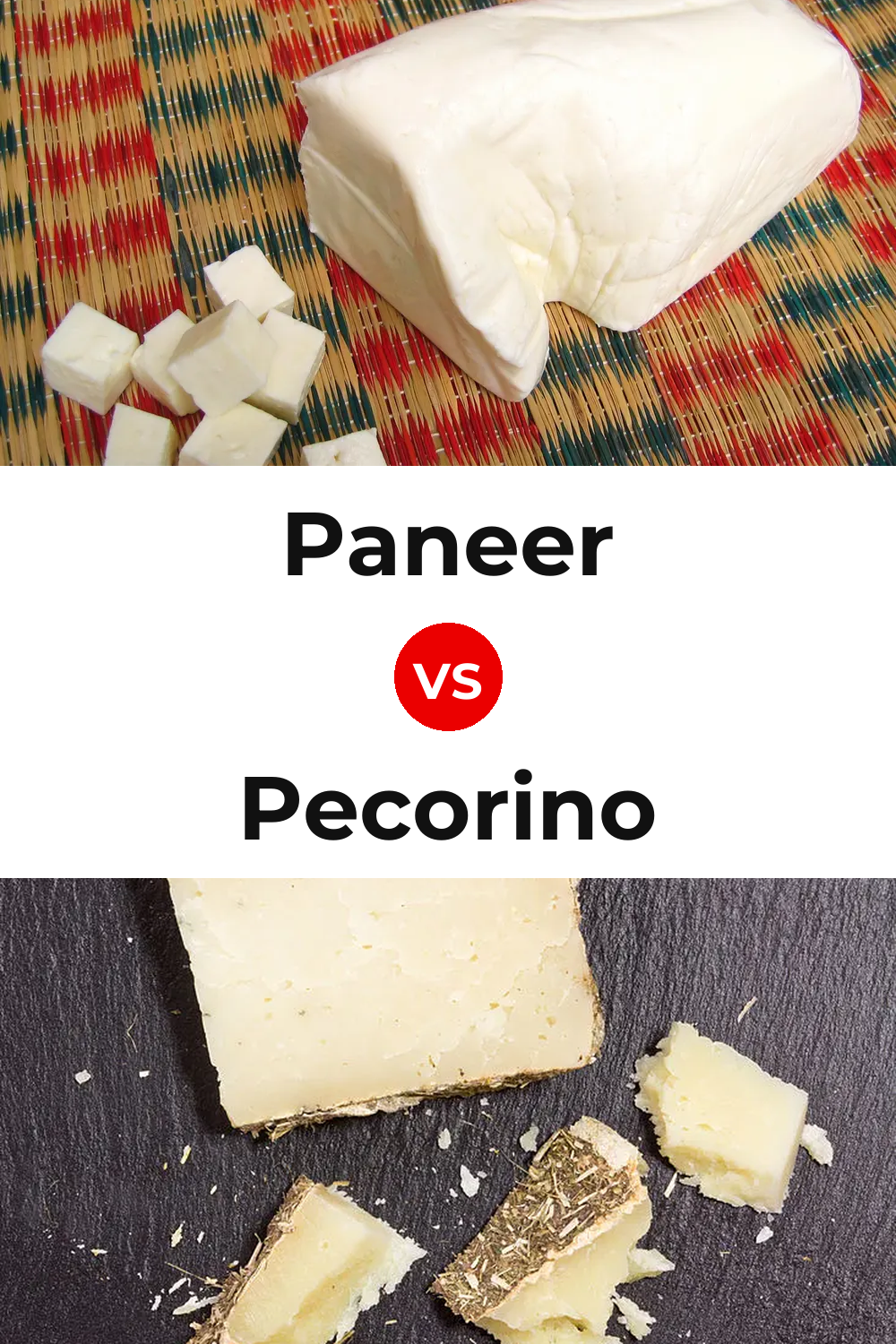 Paneer Cheese vs Pecorino Cheese Pinterest comparison