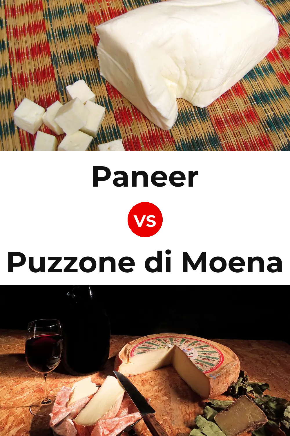 Paneer Cheese vs Puzzone di Moena Cheese Pinterest comparison